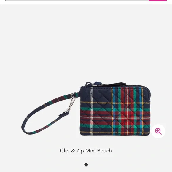 Vera Bradley clip & zip mini pouch - Picture 4 of 5